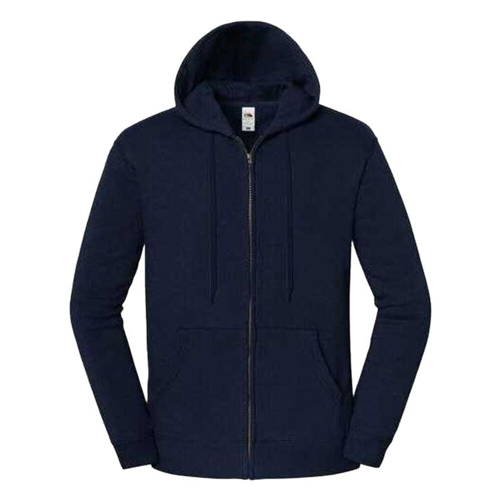 Fruit of the Loom Unisex Adult Iconic Full Zip Hoodie / Deep Navy